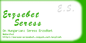 erzsebet seress business card